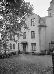 Högbergsgatan 57 före rivning 1950. Gårdsfasad