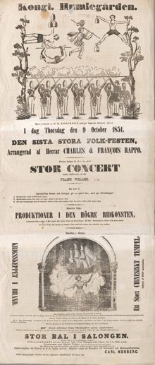 Stor Concert idag torsdag den 9 october 1851..  [Nöjesföreställning]