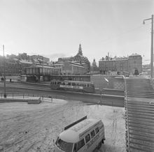 Katarinavägen vid Slussen. Vy västerut