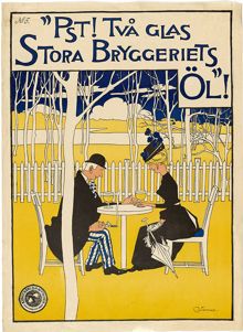 "Pst! Två glas Stora Bryggeriets öl", Konstnärliga affischer No 5