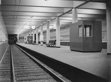 Station Södra Bantorget. Perrong sedd från norr