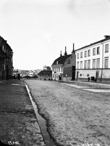 Brännkyrkagatan 112-116 västerut mot Högalidsberget. Då kv. Kaninen Mindre, nu kv. Sparren