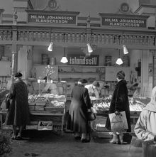 Fiskhandel i Östermalmshallen