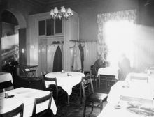 Interiör, matsal. Restaurang Röda Stugan