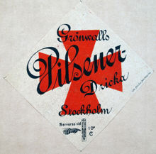 Etikett. Grönwalls Bryggeri