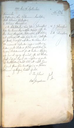 Domstolsprotokol den 16 september 1880