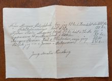 Redogörelse för pensionsutbetalning, 1940-tal