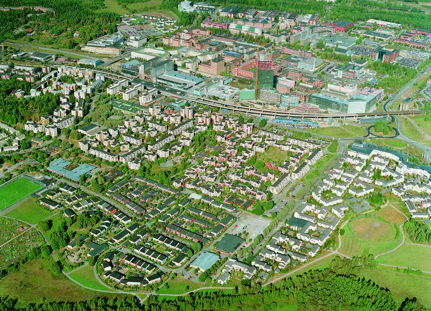 Flygfoto över Kista