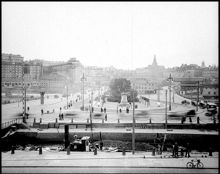 Slussen sedd från Slussplan söderut
