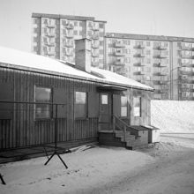 Bostadsbaracker söder om Drottningholmsvägen vid Västerbroleden