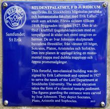 Studentpalatset, fd Juridicum, Norrtullsgatan 2 (Bergsmannen Större 8)