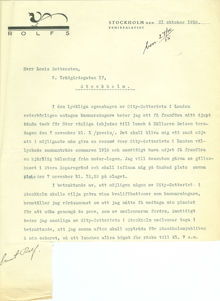 Ernst Rolfs brev till City-Kotteriet