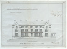 Kirurgiska paviljongen vid Kronprinsessan Lovisas Vårdanstalt för sjuka barn - ritning 1897