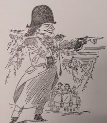 Karikatyr av statsrådet Ulla Lindström