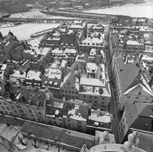 Utsikt från Tyska kyrkan mot Tyska Brinken och Riddarfjärden