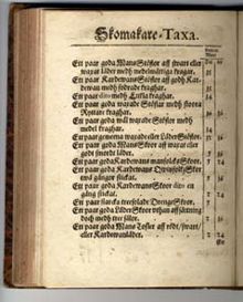 Skomakare-Taxa.