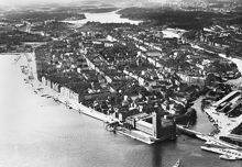 Flygbild över Kungsholmen mot nordväst