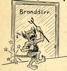 Kamratföreningen Röde Hanen, Branddörr