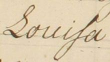 Barnhusflickan Lovisa Lustig, född omkring 1748