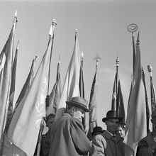 Första majdemonstration på Gärdet