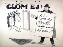 Valaffisch för Allmänna valmansförbundet 1920-tal 