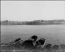 Utsikt från Norr Mälarstrand 12 mot Södermalm och Münchenbryggeriet