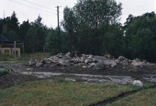 Vy från sydost över gravfält RAÄ 24 i Östberga, Brännkyrka socken