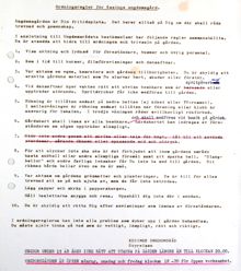 Ordningsregler för Stora Essingens ungdomsgård 1964 