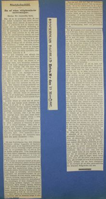 Skolan för ”sinnesslöa” barn - artikel i Stockholms Dagblad 1887