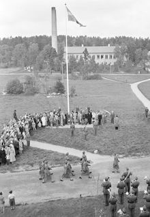 Rissne. Firande av regementets dag på A1