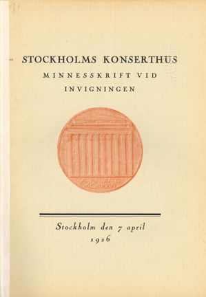 Omslag Stockholms konserthus