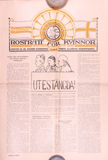 ”Rösträtt för kvinnor” – tidskrift utgiven till de svenska kvinnornas första allmänna rösträttsmöte 1909