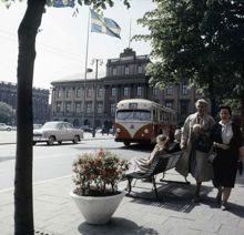 Buss på Gustav Adolfs Torg 1959