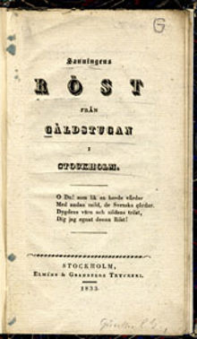 Sanningens röst från gäldstugan i Stockholm