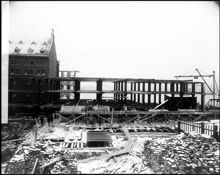 Münchenbryggeriets nya tappningslokal under byggnad. Söder Mälarstrand 25-79/Torkel Knutssongsgatan 2