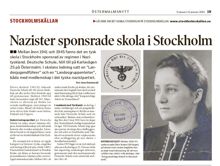 Nazister sponsrade skola i Stockholm