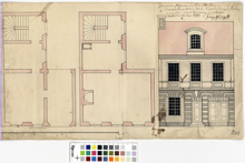 Ritning över hus vid Högbergsgatan