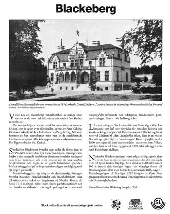 Blackeberg - kort beskrivning av områdets historia
