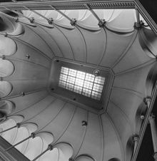 Blasieholmskyrkan, interiör. Kyrkan revs 1964