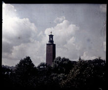 Stadshustornet sett från Järnvägsparken