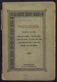 Stockholmskorna : sådana de äro i helg och söcken... / Josef Linck