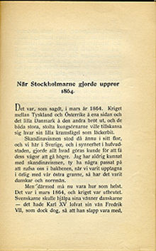 När Stockholmarne gjorde uppror 1864 / Adolf Hellander