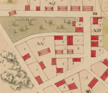 HK 1:3. Karta över Amiralitetsplatsen på Djurgården år 1776