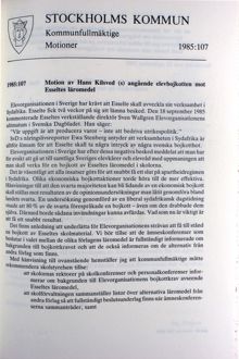 Motion om att underlätta elevbojkott mot Esseltes läromedel