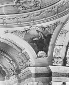 Adolf Fredriks kyrka före restaureringen, kupolmålning