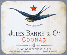 Etikett. Jules Barré & Co Cognac.