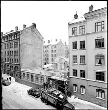 Kvarteret Sleipner, Upplandsgatan 81, under rivning