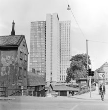 Hörnet Blekingegatan - Götgatan mot Åsötorget och Skattehuset