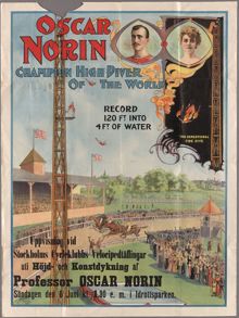Oscar Norin. Champion high diver of the world [Affisch]