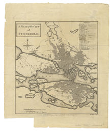 Karta över Stockholm City från 1784